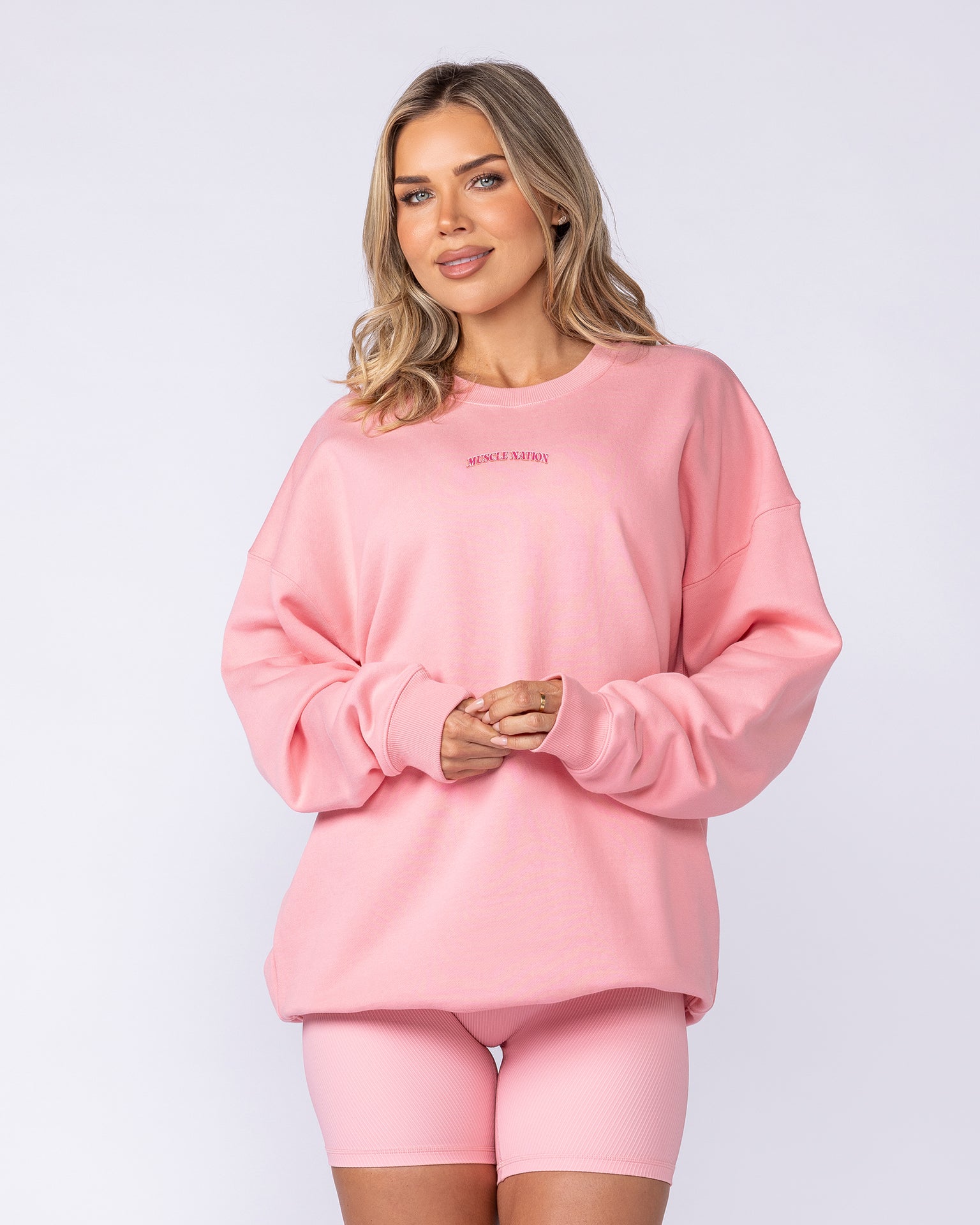 Fresh And Juicy Oversized Pullover - Petal Pink