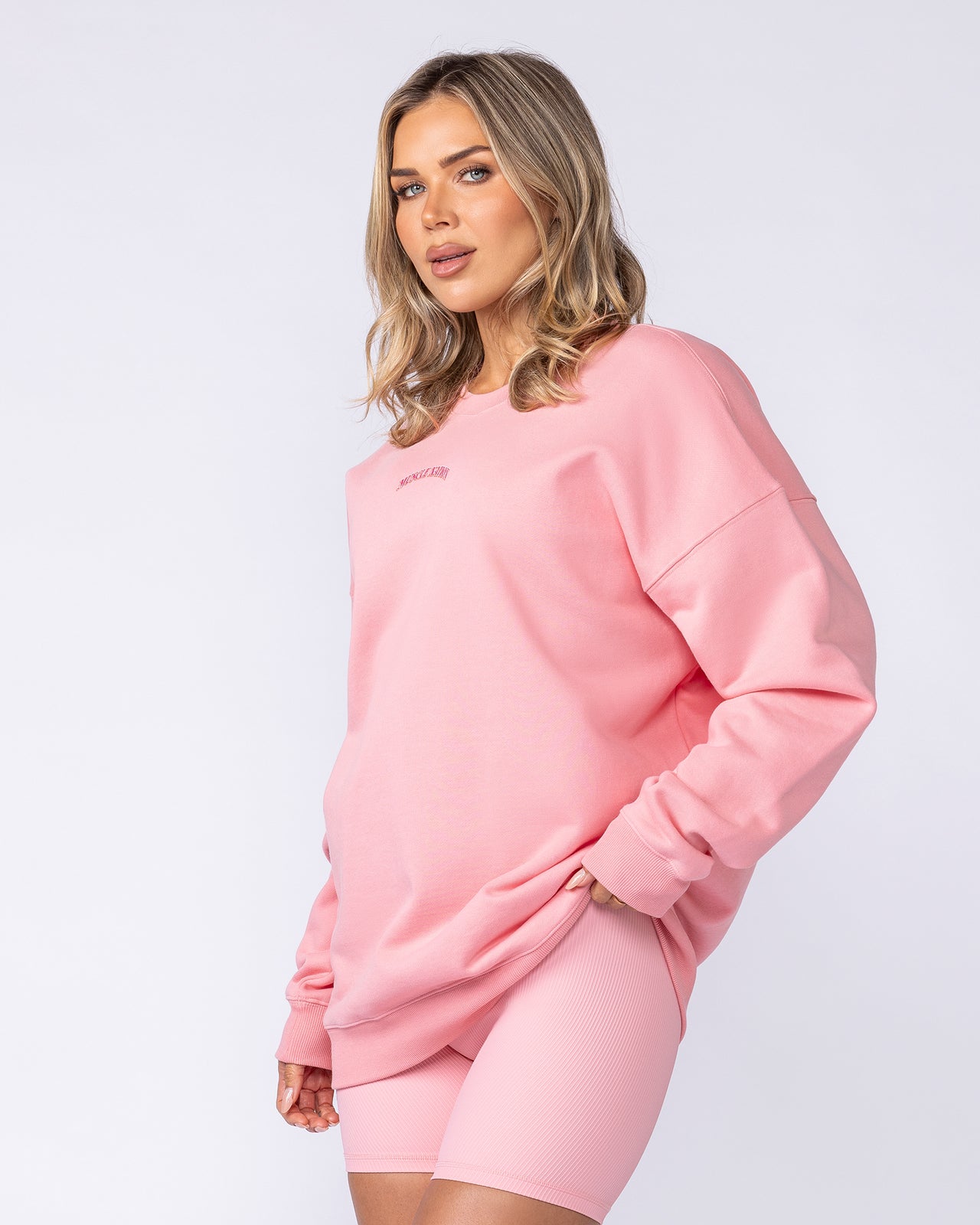 Fresh And Juicy Oversized Pullover - Petal Pink