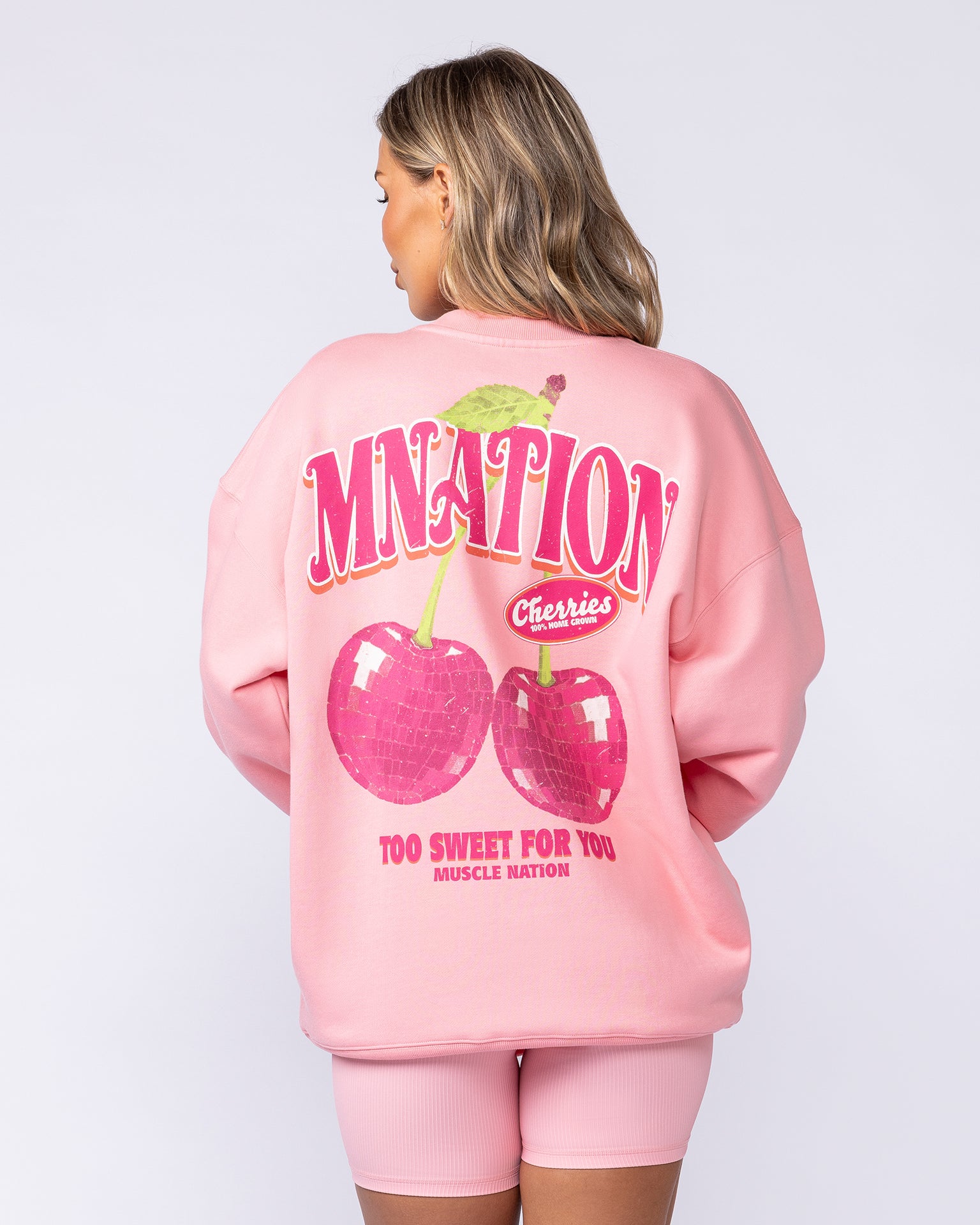 Fresh And Juicy Oversized Pullover - Petal Pink