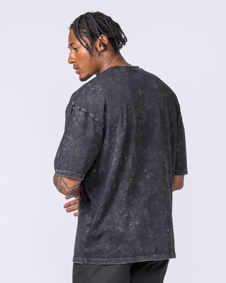 Full Throttle Oversized Vintage Tee - Washed Black-T-Shirts-XS-122504WSHBLK-XS-MNAPPRL48070-2-Muscle Nation