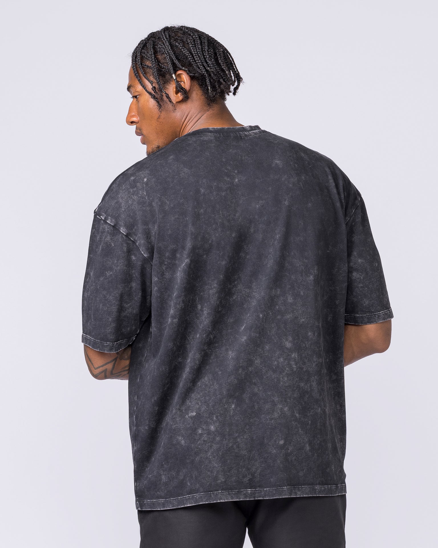 Full Throttle Oversized Vintage Tee - Washed Black-T-Shirts-XS-122504WSHBLK-XS-MNAPPRL48070-5-Muscle Nation