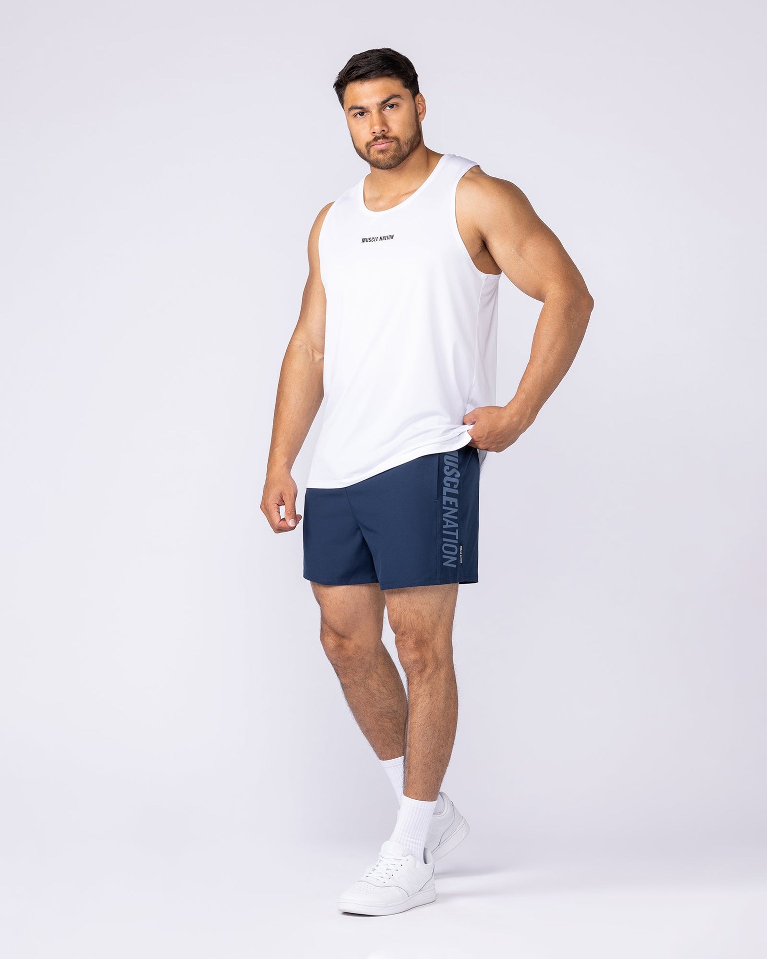 Function 4" Shorts - Navy-Shorts-S-042362NAVY-S-MNAPPRL22312-6-Muscle Nation