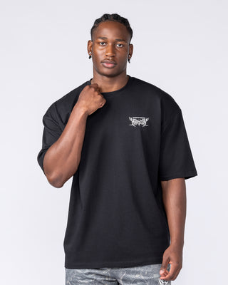Gothic Oversized Tee - Black