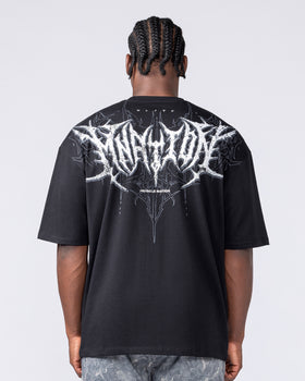 Gothic Oversized Tee - Black