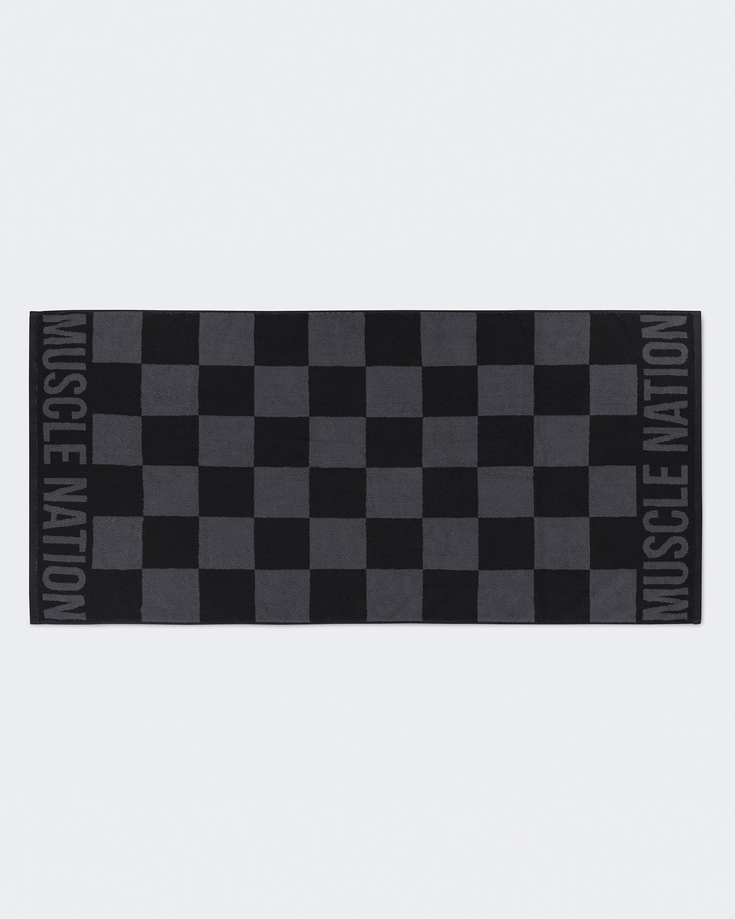 Gym Towel Checker - Black/Granite