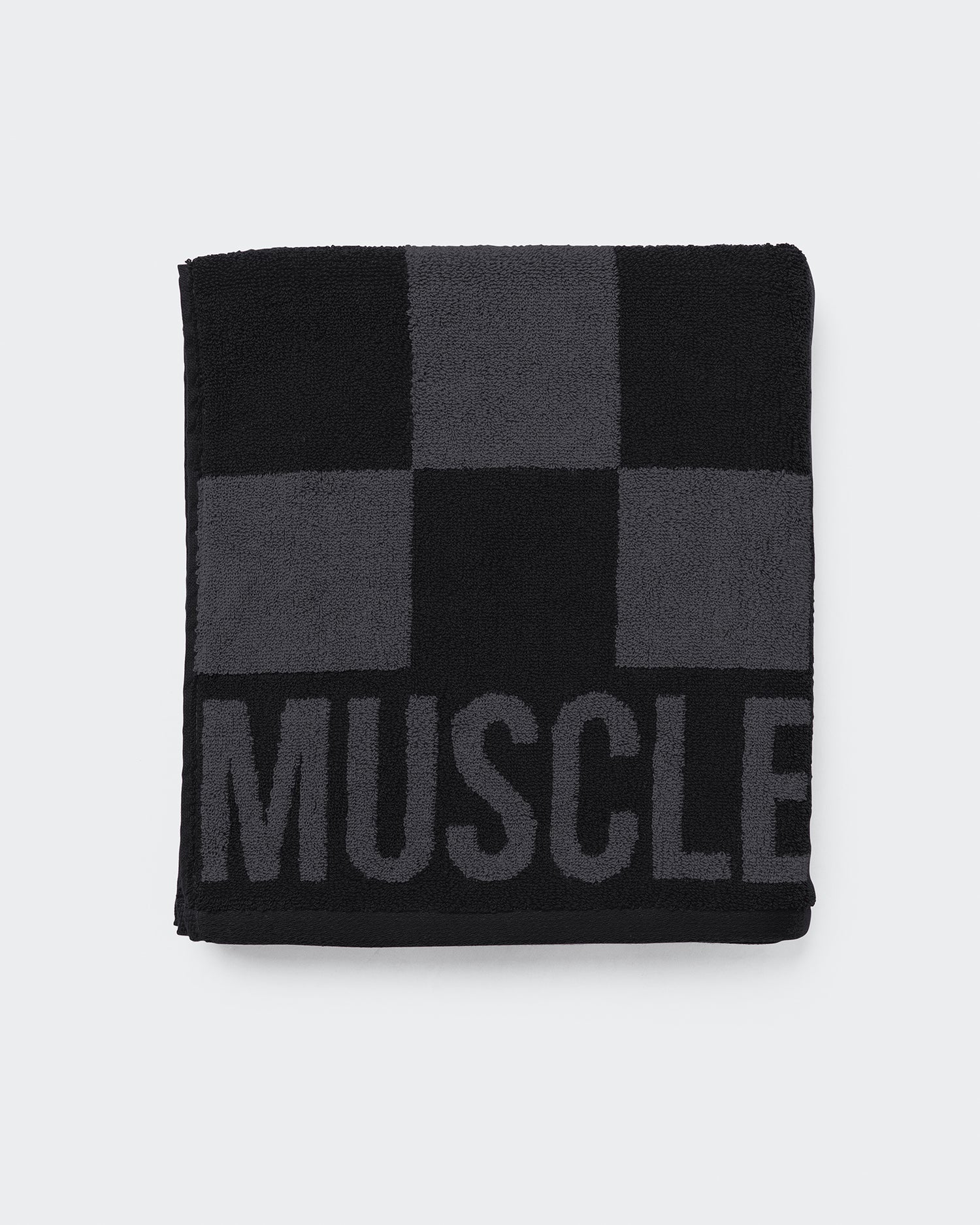 Gym Towel Checker - Black/Granite
