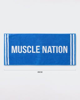 Sweat Towel - Azure Blue/White-Accessories-Azure Blue / White-ACC022564AZBLWH-ONE-MNAPPRL42431-1-Muscle Nation