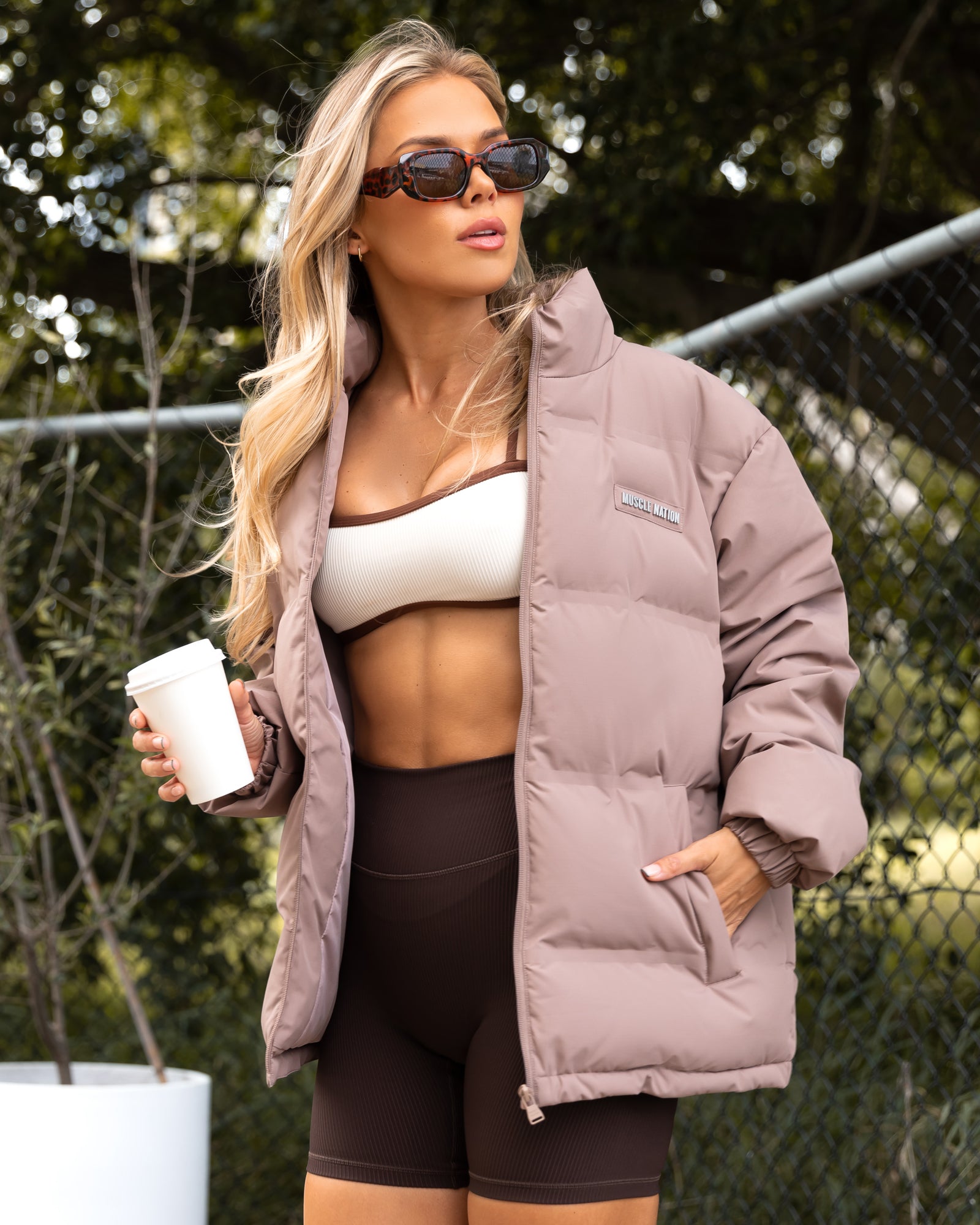 Oversized north best sale face puffer jacket