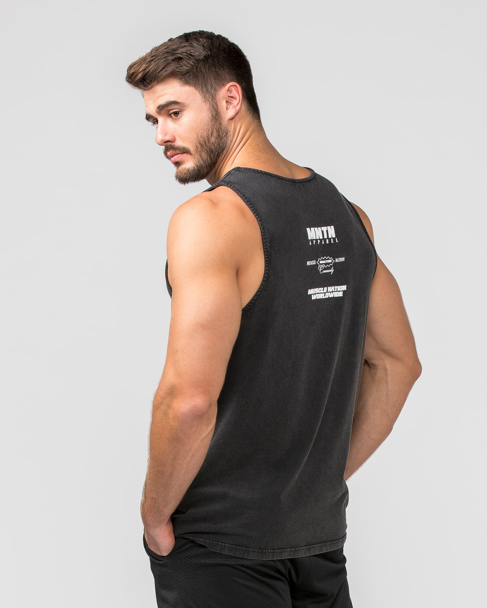 H-Back Represent Tank - Washed Black