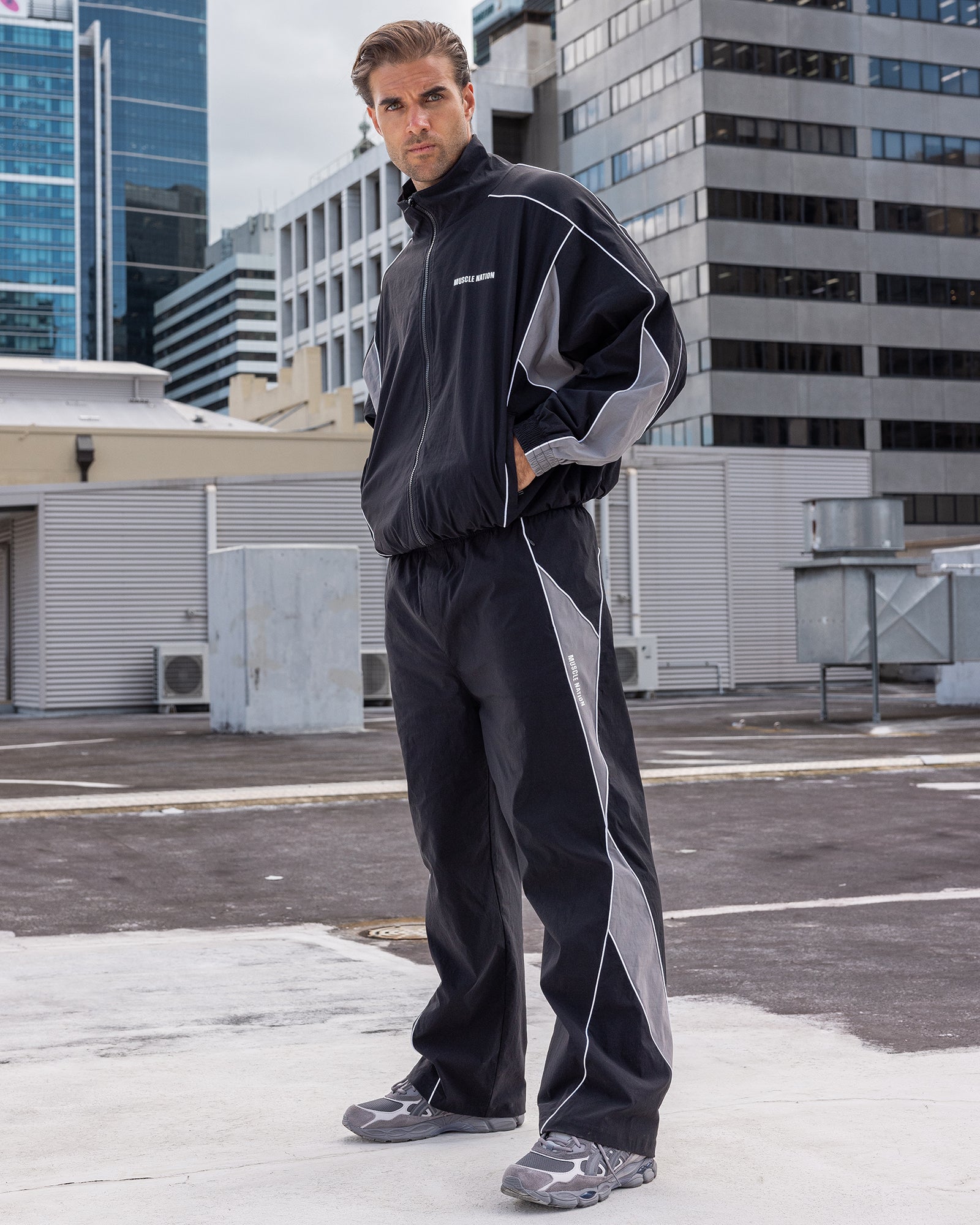 Command Windbreaker Pants - Black-Bottoms-S-032638BLK-S-MNAPPRL49633-1-Muscle Nation