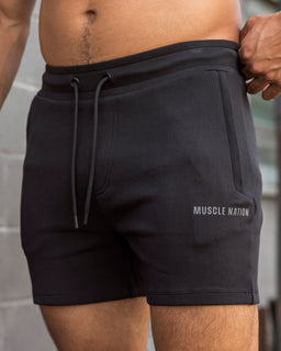 Essential Tech Shorts - Black-Shorts-S-042642BLK-S-MNAPPRL50462-1-Muscle Nation