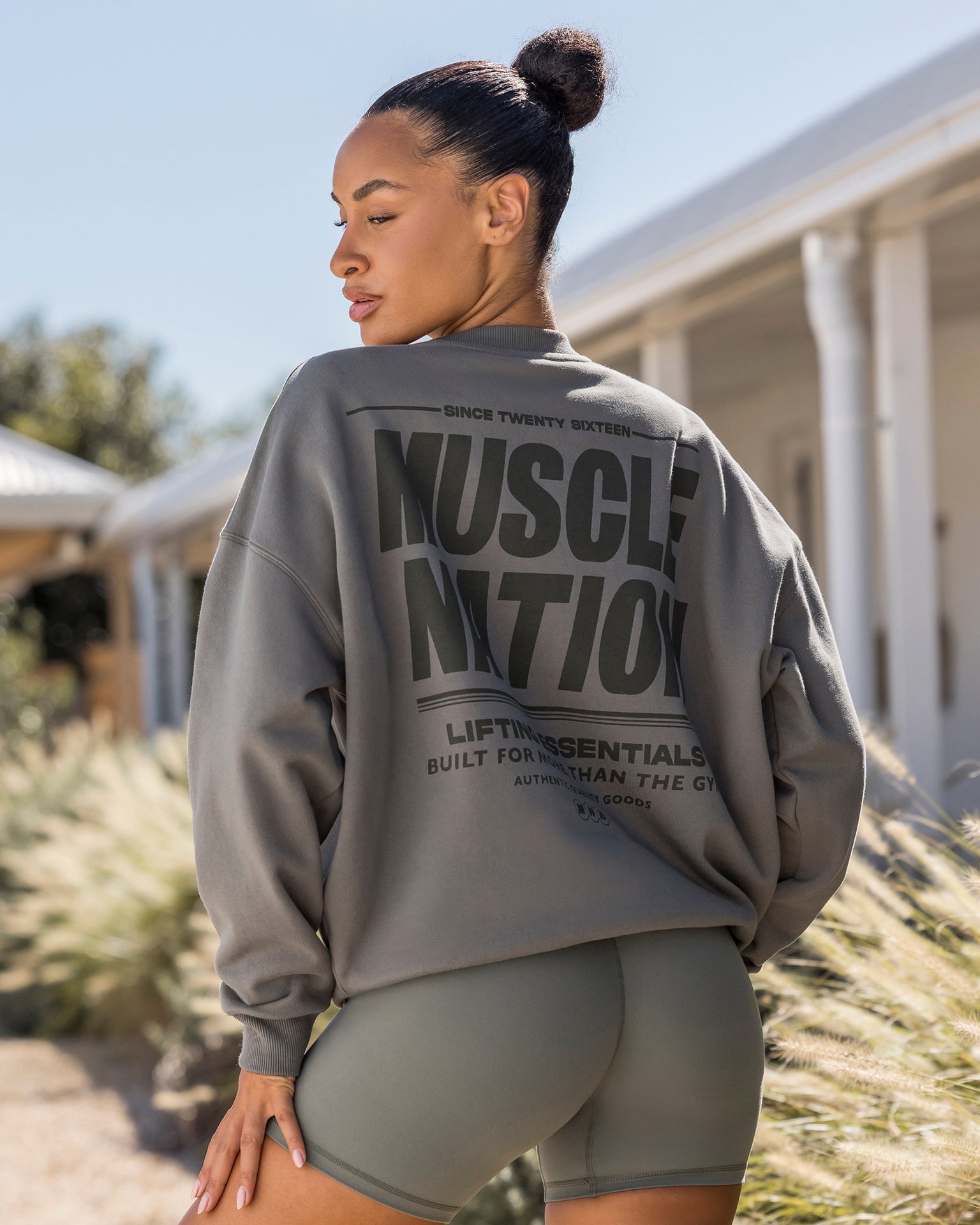 Kick-Start Boxy Pullover - Botanica-Jumpers & Hoodies-XXS-042618BTNCA-XXS-MNAPPRL50232-1-Muscle Nation
