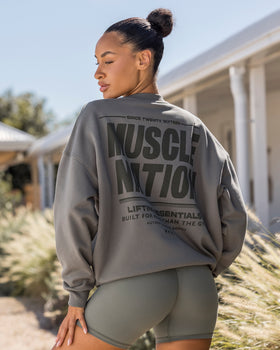 Kick-Start Boxy Pullover - Botanica-Jumpers & Hoodies-XXS-042618BTNCA-XXS-MNAPPRL50232-1-Muscle Nation