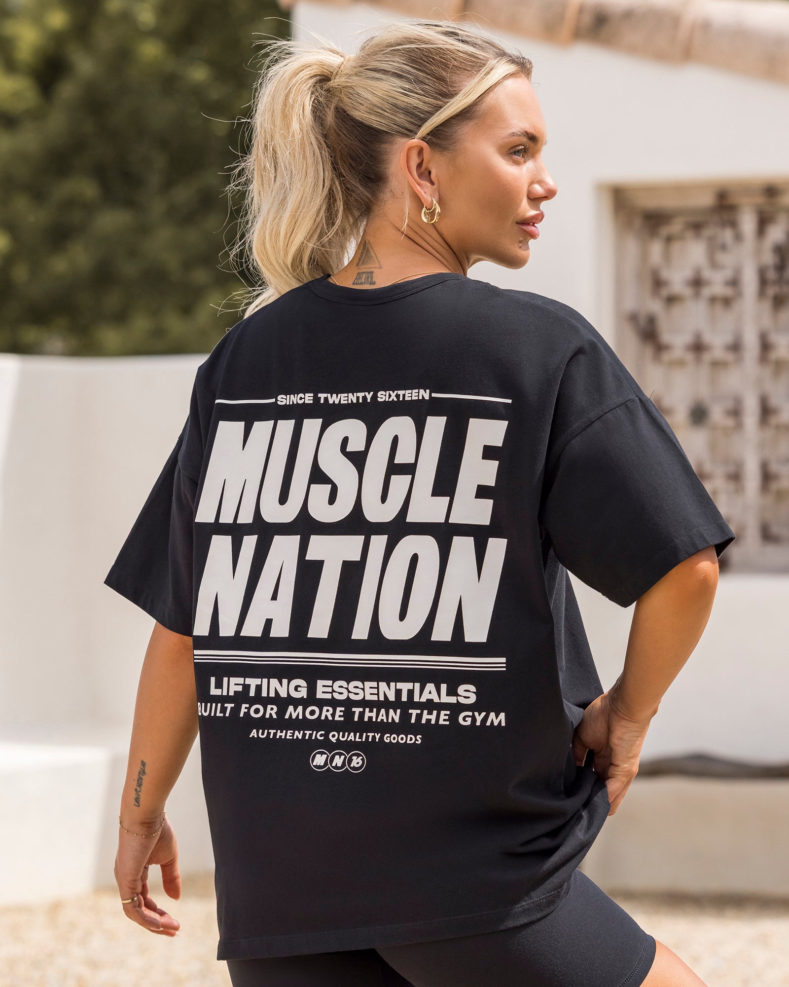 Kick-Start Oversized Tee - Black-T-Shirts-XXS-042614BLK-XXS-MNAPPRL50180-1-Muscle Nation