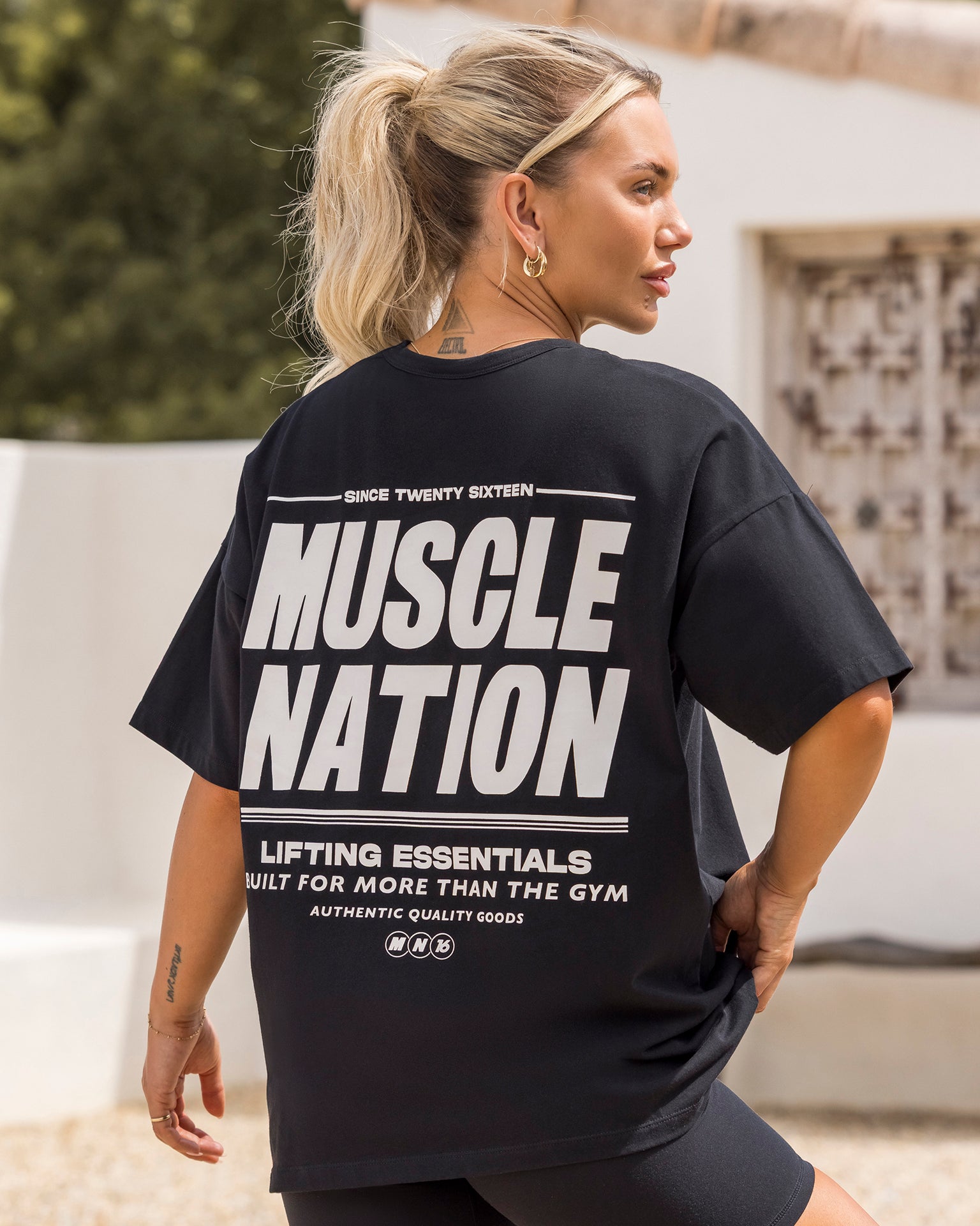 Kick-Start Oversized Tee - Black-T-Shirts-XXS-042614BLK-XXS-MNAPPRL50180-1-Muscle Nation