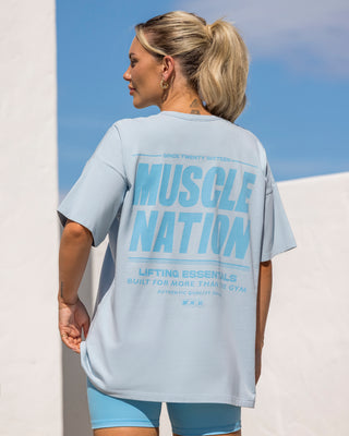 Kick-Start Oversized Tee - Bluebell-T-Shirts-XXS-042614BLBL-XXS-MNAPPRL50189-1-Muscle Nation