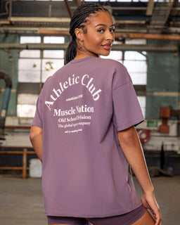 Sports Division Oversized Tee - Dark Thistle