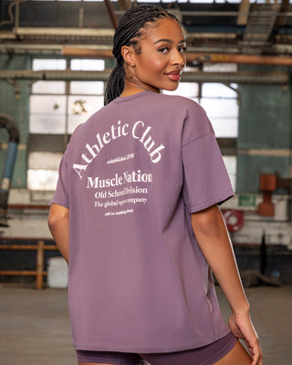 Sports Division Oversized Tee - Dark Thistle