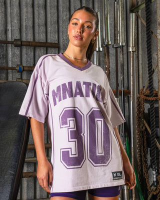 Homage Oversized Tee - Lilac Snow-T-Shirts-XXS-092509LLCSN-XXS-MNAPPRL44588-1-Muscle Nation