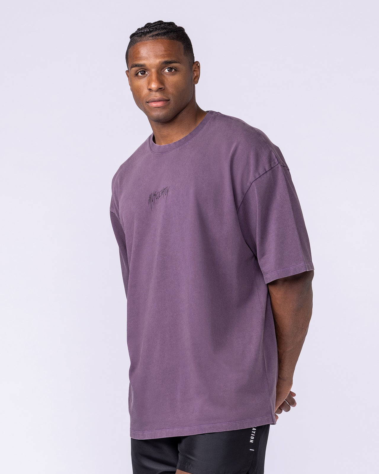 Heartless Oversized Vintage Tee - Washed Dark Purple-T-Shirts-XS-112568WDRKPUR-XS-MNAPPRL47425-3-Muscle Nation