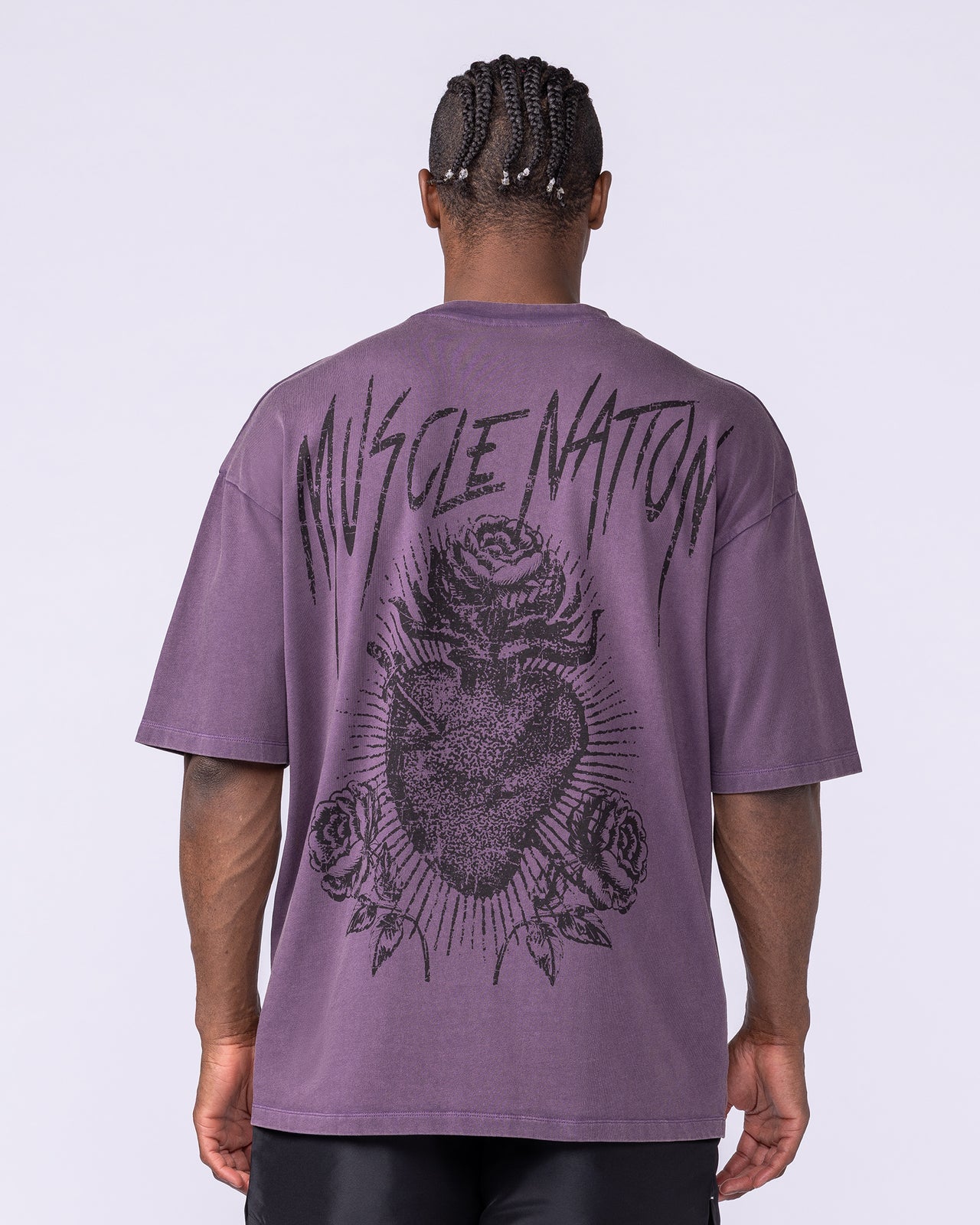 Heartless Oversized Vintage Tee - Washed Dark Purple-T-Shirts-XS-112568WDRKPUR-XS-MNAPPRL47425-4-Muscle Nation