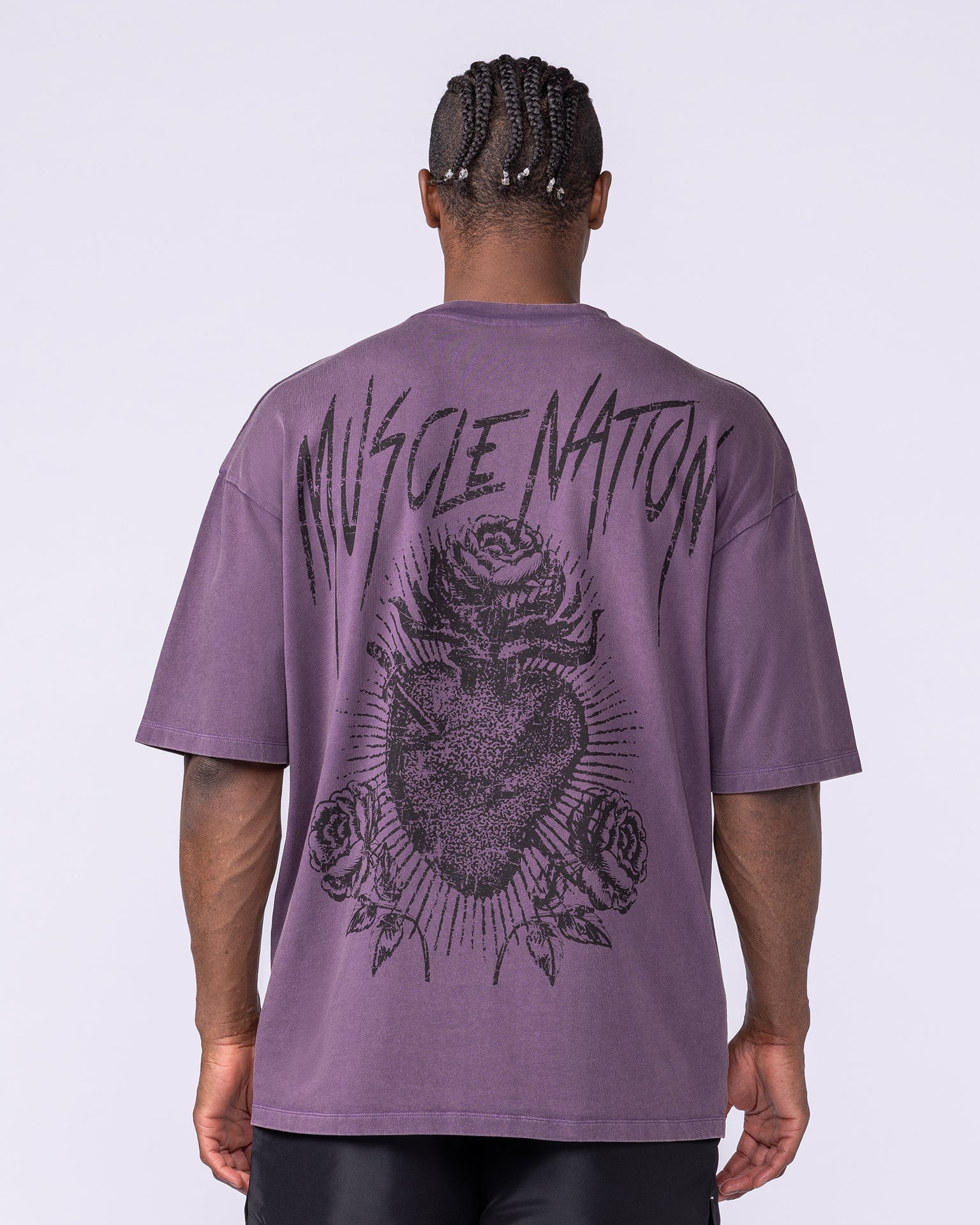 Heartless Oversized Vintage Tee - Washed Dark Purple-T-Shirts-XS-112568WDRKPUR-XS-MNAPPRL47425-4-Muscle Nation