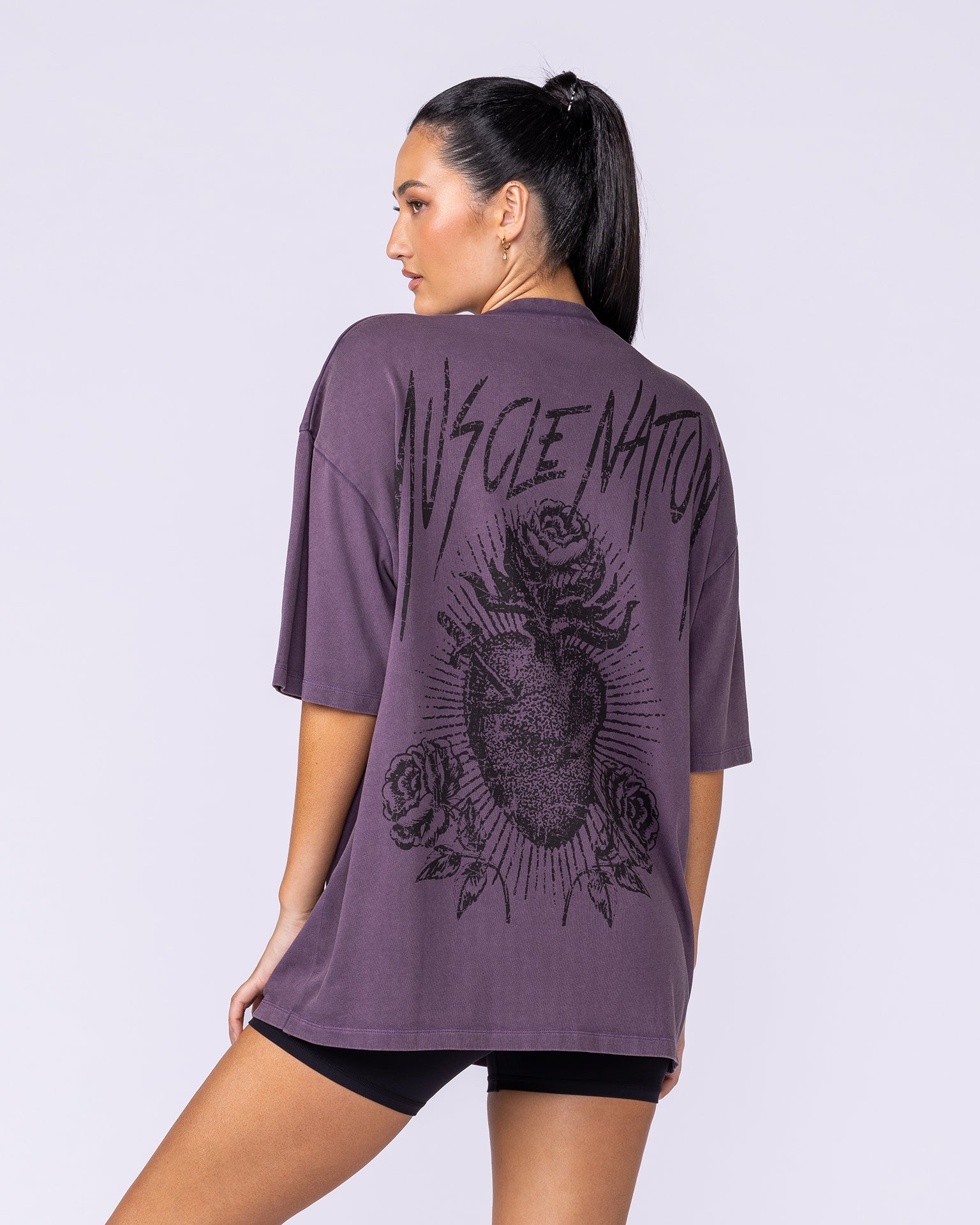 Heartless Oversized Vintage Tee - Washed Dark Purple-T-Shirts-XS-112568WDRKPUR-XS-MNAPPRL47425-7-Muscle Nation