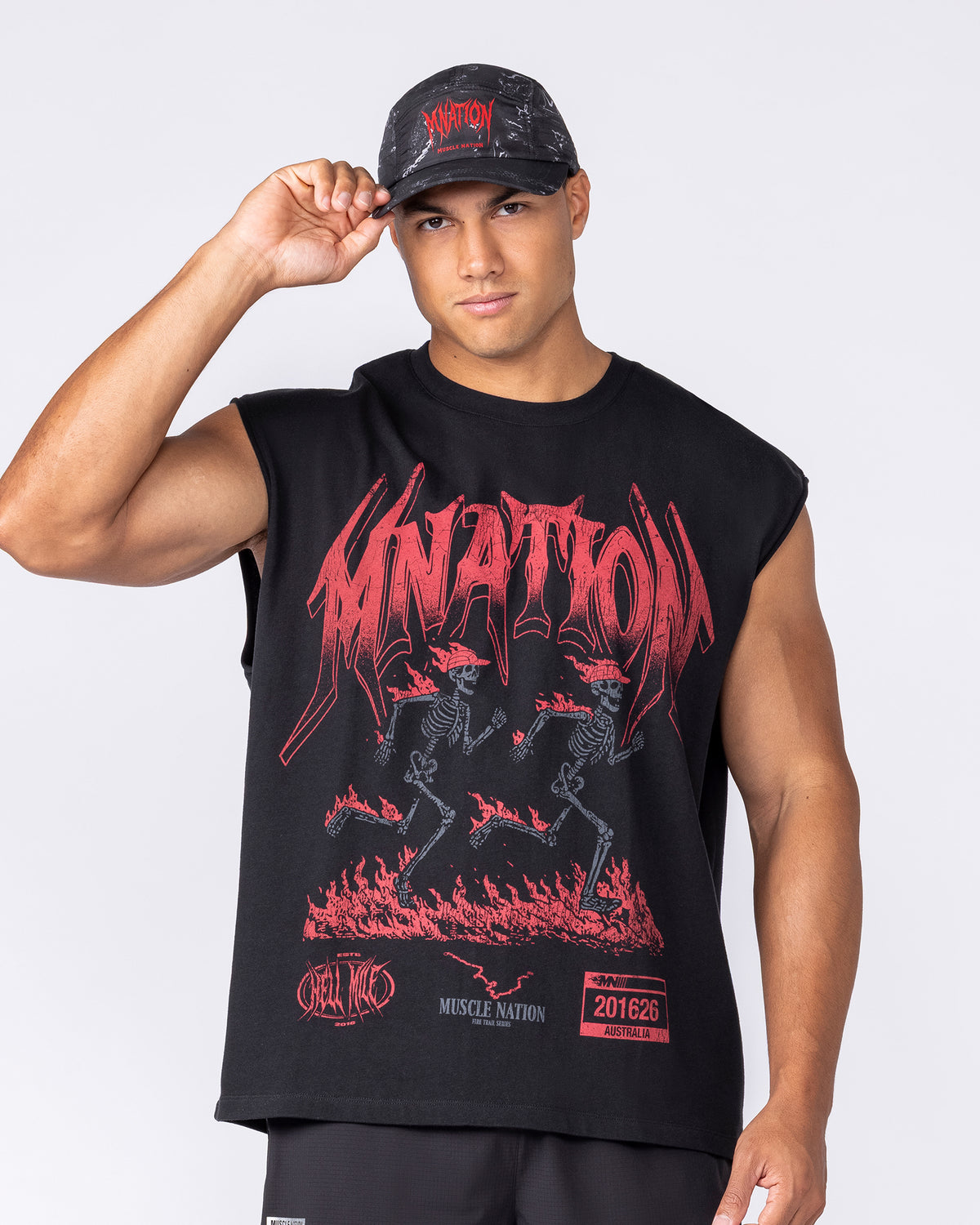 Hell Mile Boxy Running Tank - Black