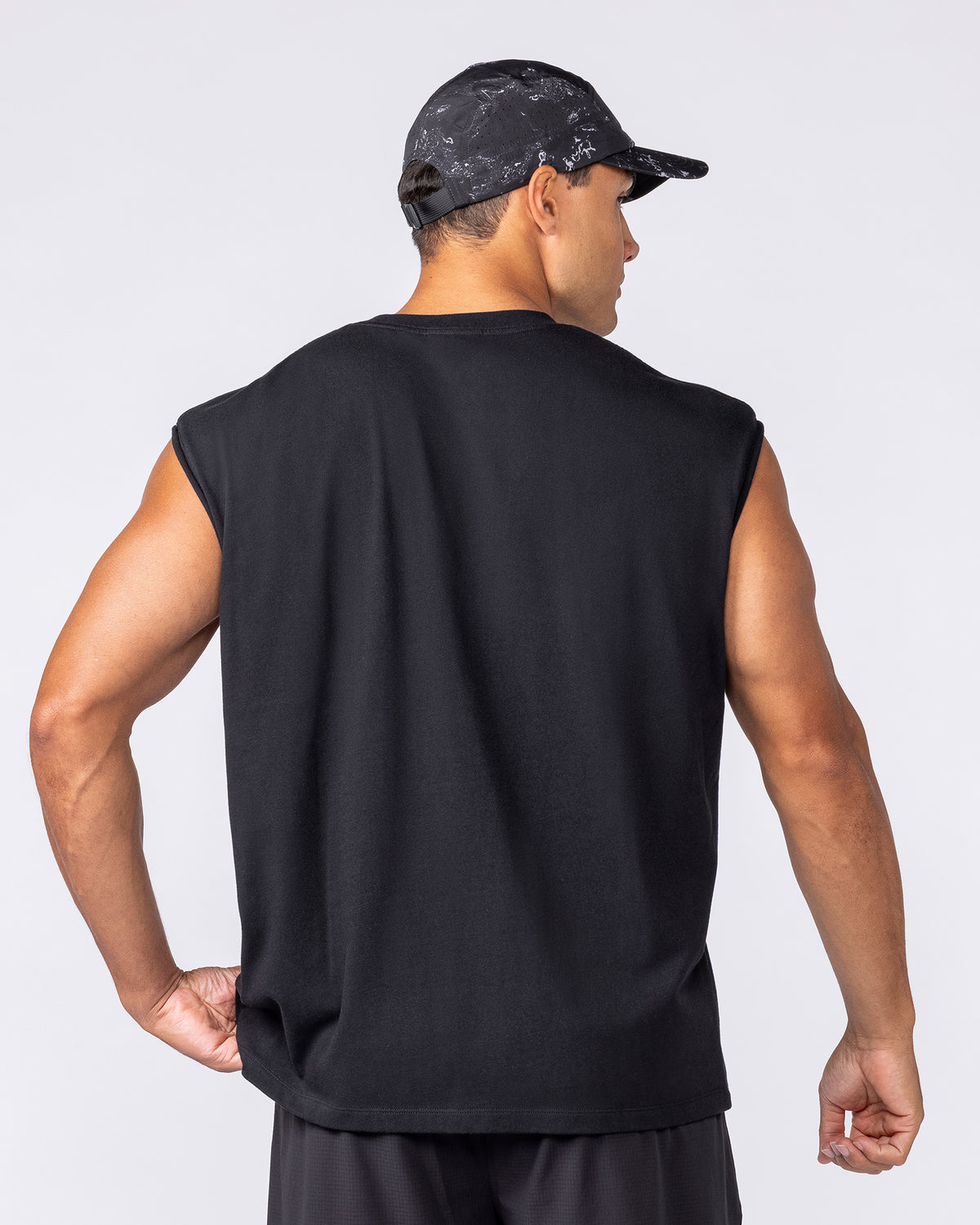 Hell Mile Boxy Running Tank - Black
