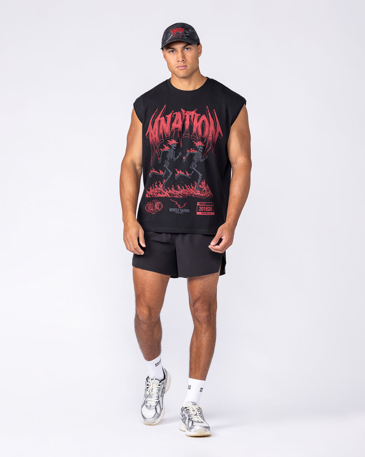 Hell Mile Boxy Running Tank - Black