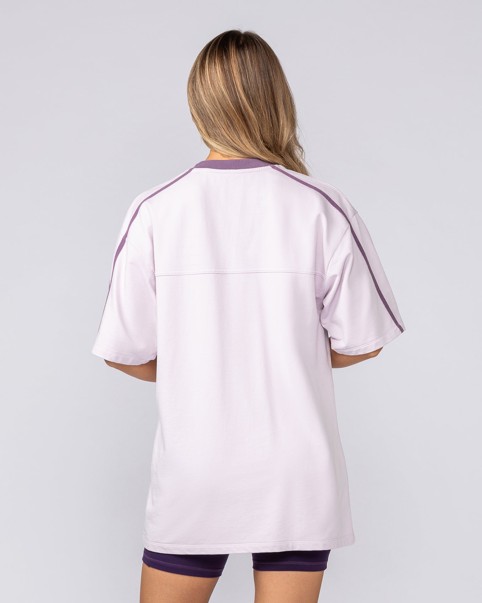 Homage Oversized Tee - Lilac Snow-T-Shirts-XXS-092509LLCSN-XXS-MNAPPRL44588-5-Muscle Nation