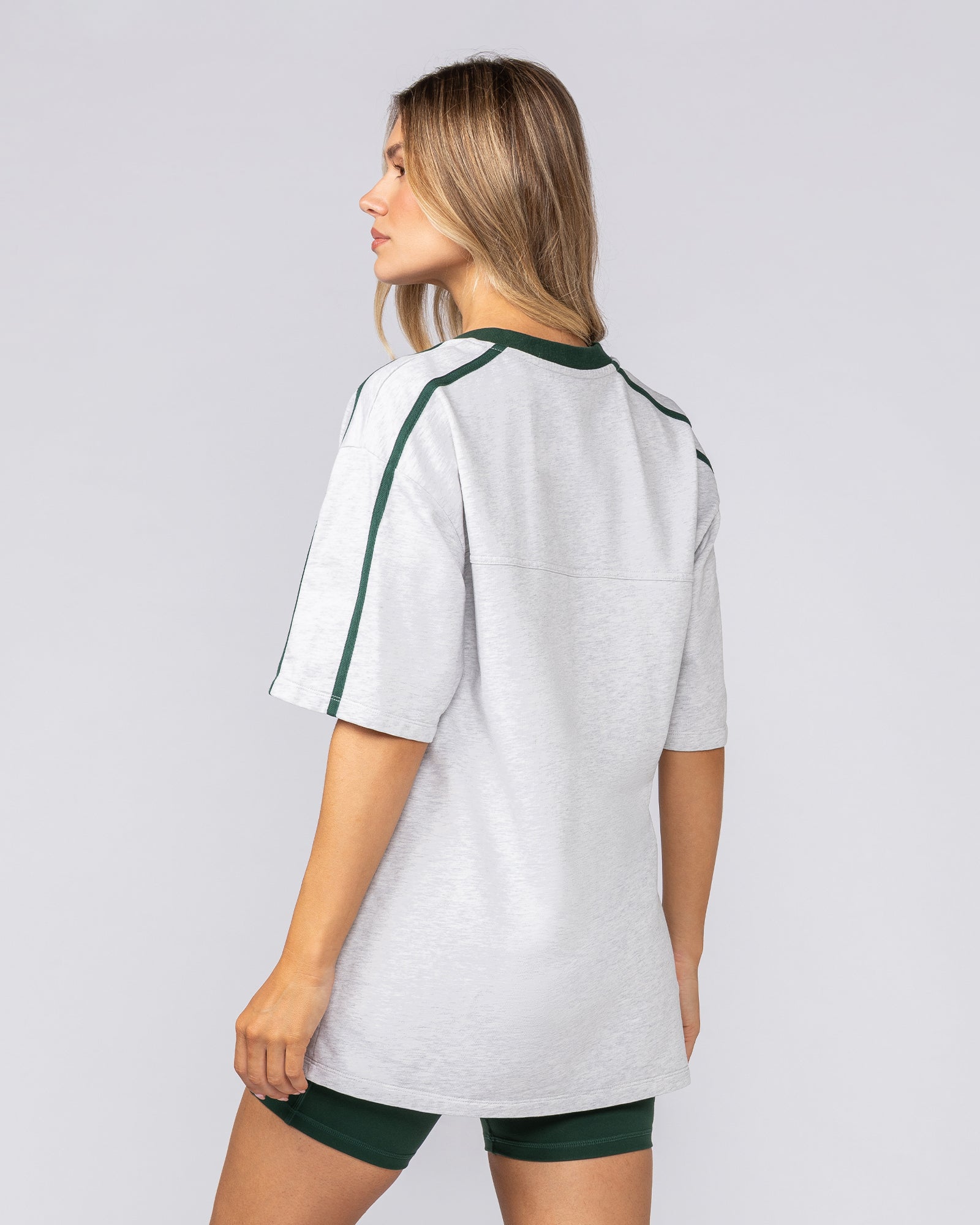 Homage Oversized Tee - Snow Grey Marl-T-Shirts-XXS-092509SNGRYMR-XXS-MNAPPRL44579-3-Muscle Nation