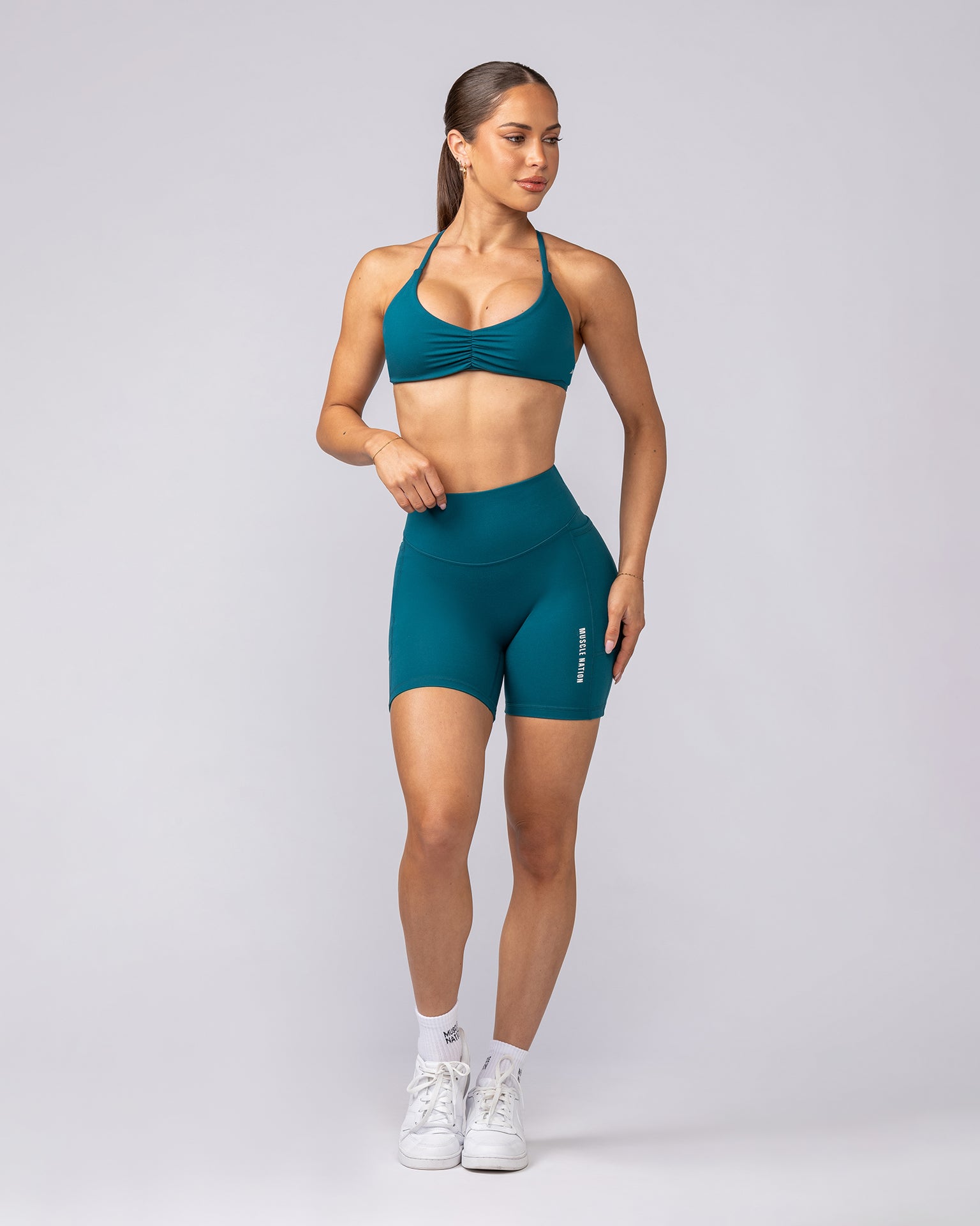 Honey Bralette - Deep Teal-Bralettes-XXS-062502DTEAL-XXS-MNAPPRL42932-5-Muscle Nation