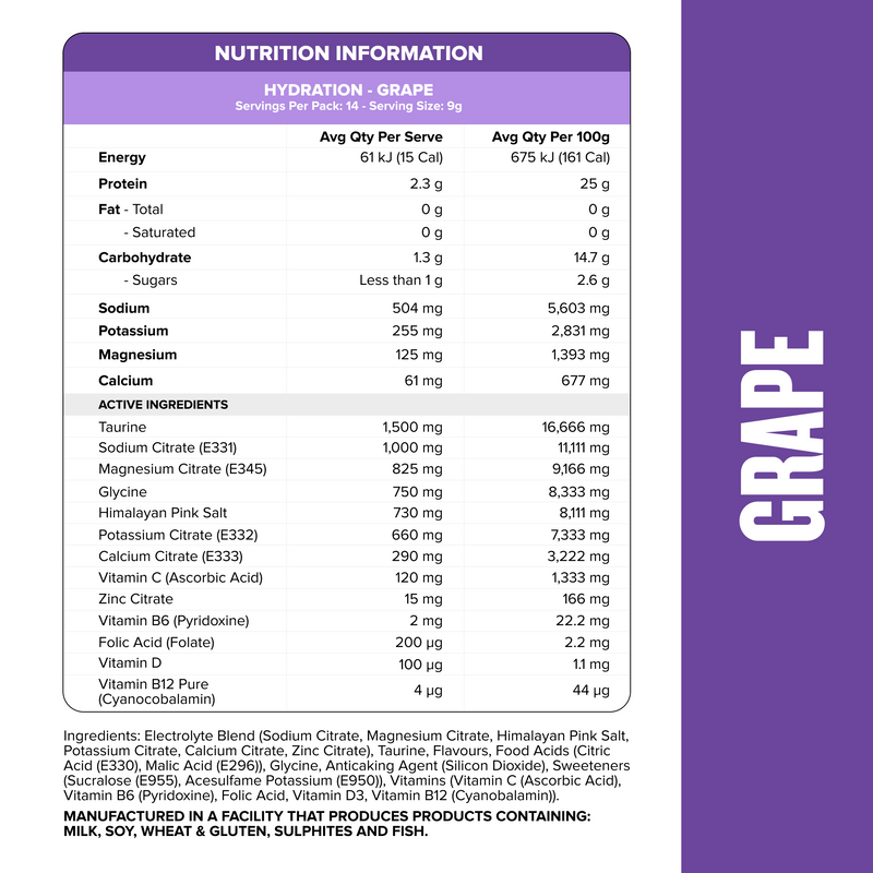 HYDRATION Sticks - Grape - 14 Pack