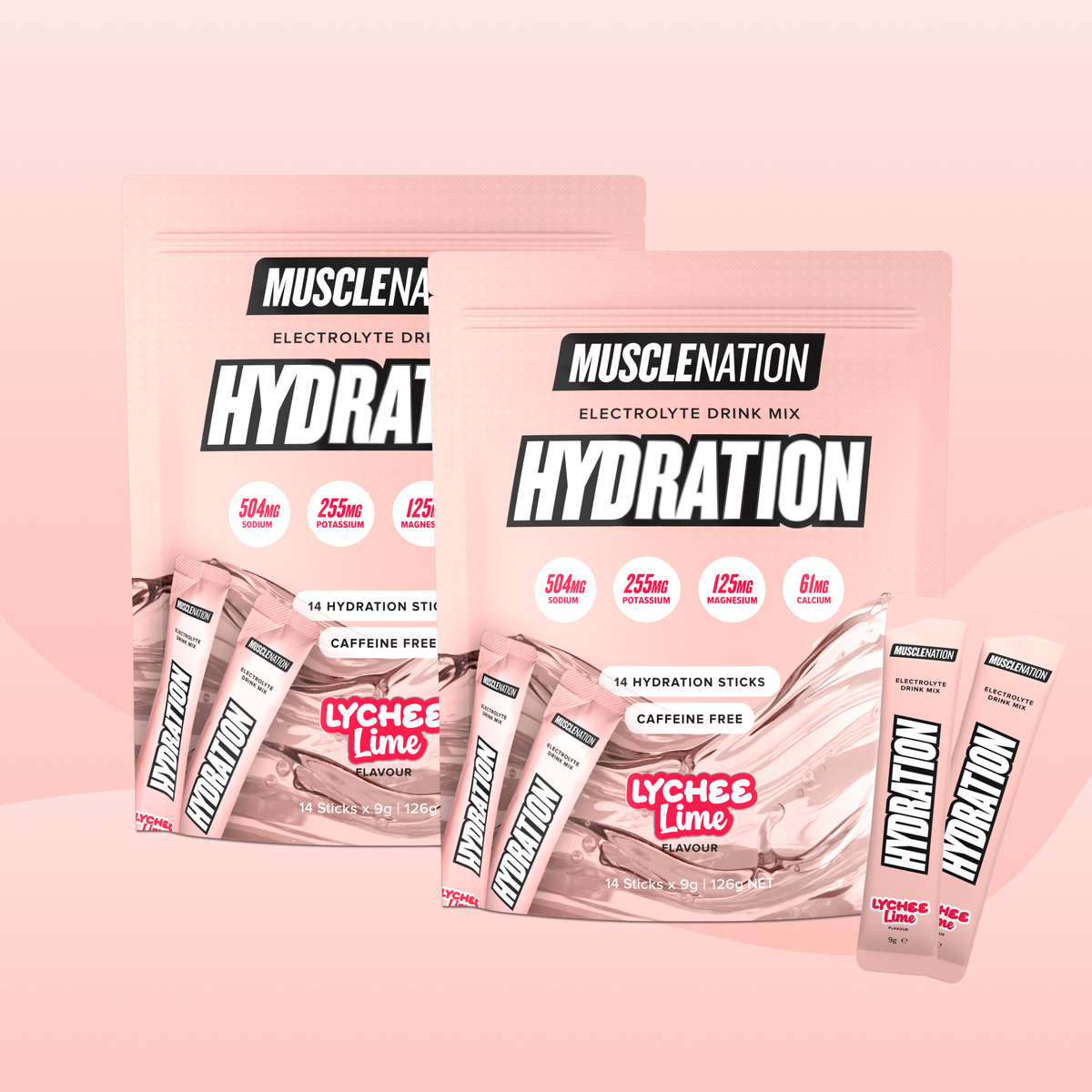 HYDRATION Sticks Lychee Lime, two pouches