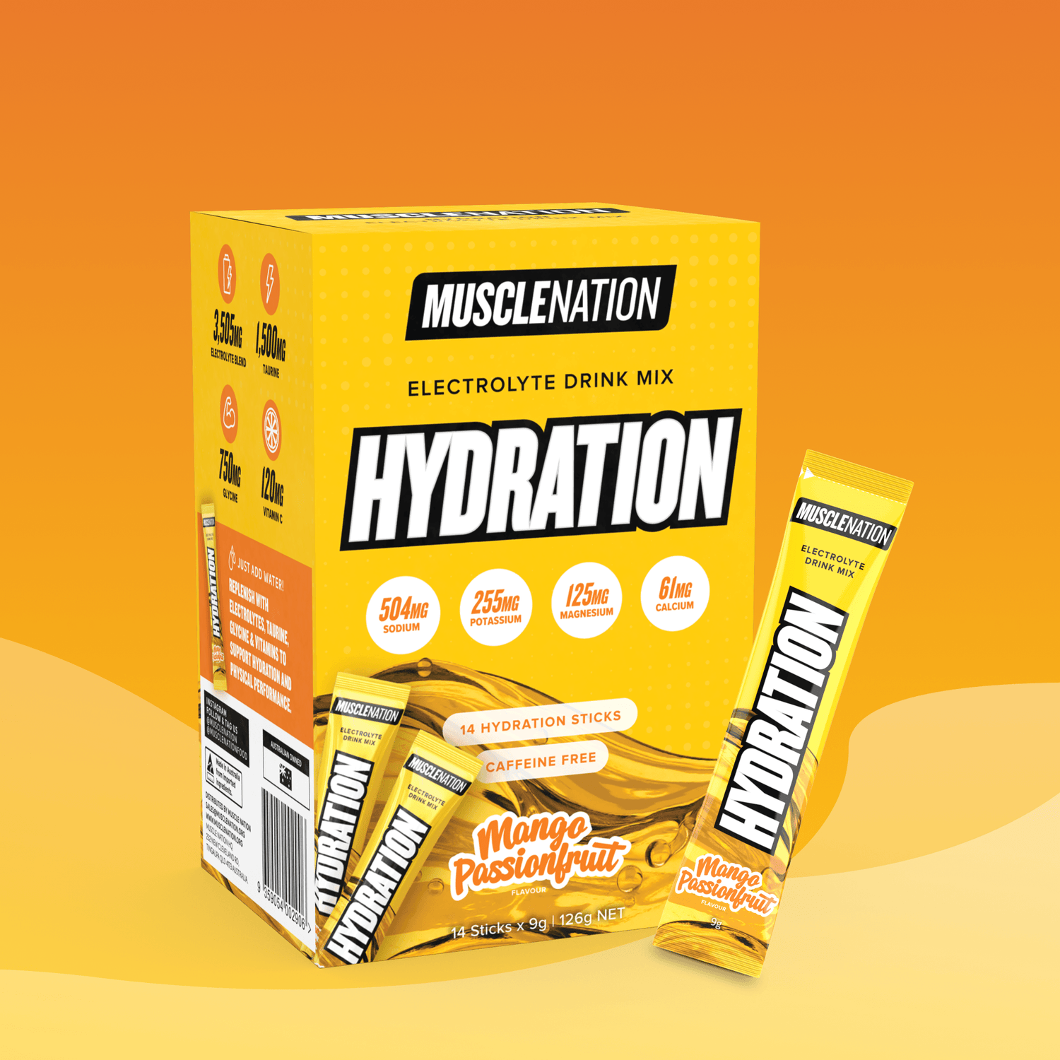 HYDRATION Sticks Mango Passionfruit - Muscle Nation hydration mix