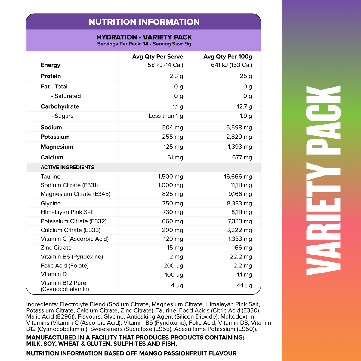 HYDRATION Sticks - Variety Pack - 14 Pack
