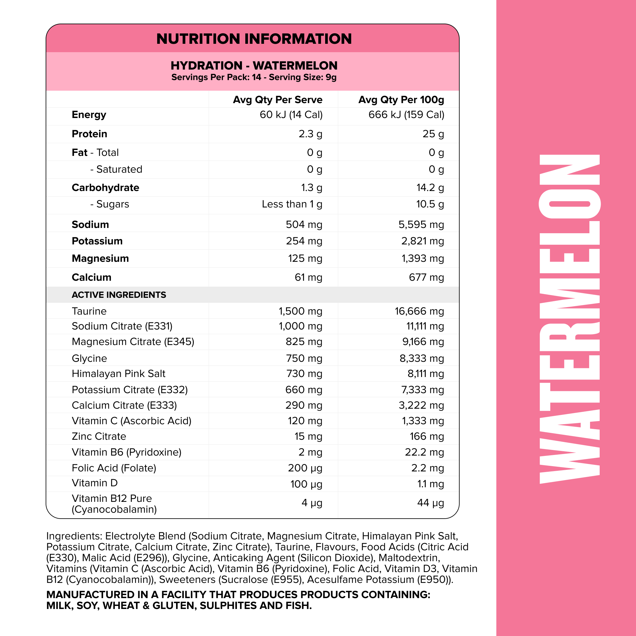 HYDRATION Sticks - Watermelon - 14 Pack-Hydration-MNSUPPS0403-9359054002920-3-Muscle Nation