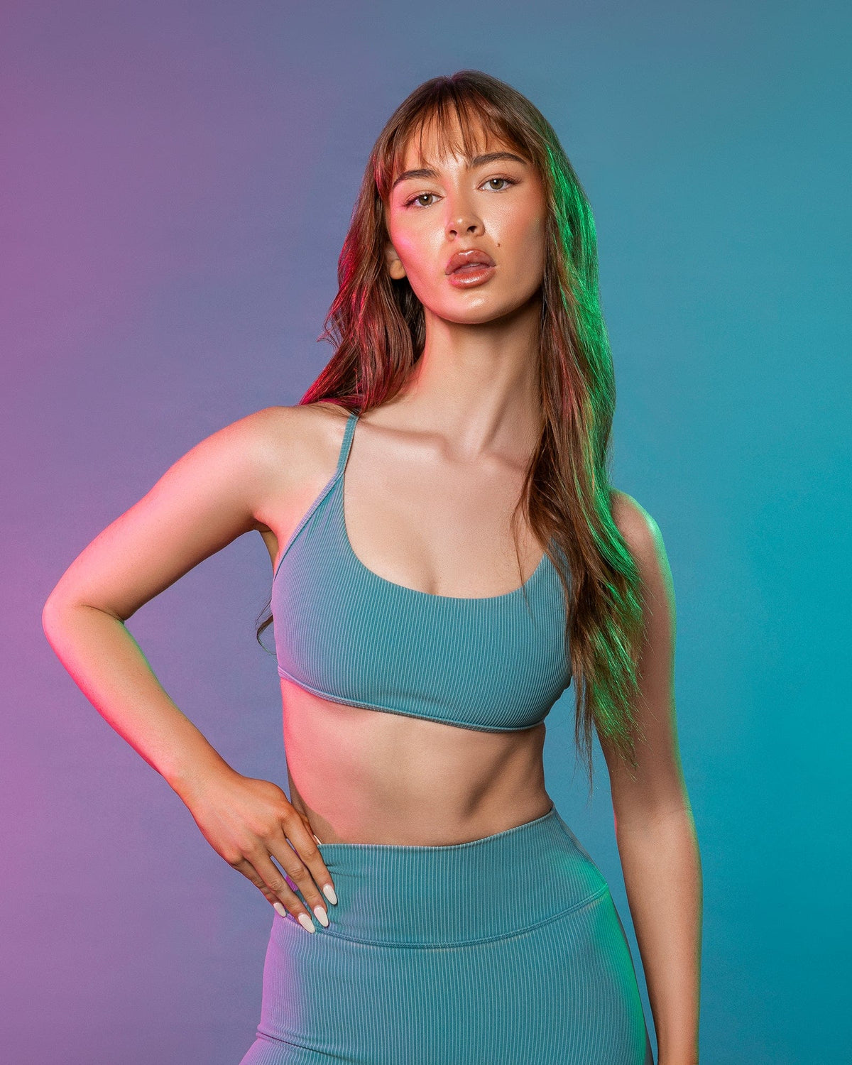 Essence Vintage Rib Bralette Washed Harbour