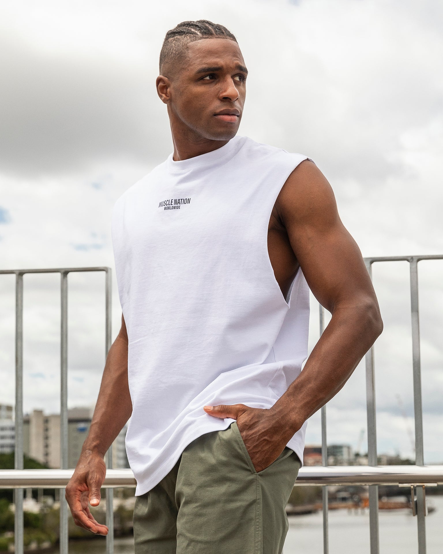 Global Training Tank - White-Singlets & Tanks-S-112432WHT-S-MNAPPRL34884-1-Muscle Nation