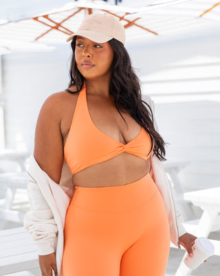 Hype Halter Bralette - Papaya-Bralettes-XS-072319PAPAYA-XS-MNAPPRL25713-1-Muscle Nation