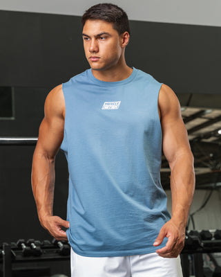 Throwback Training Tank - Pale Thunder-Singlets & Tanks-S-092413PLTHNDR-S-MNAPPRL40066-1-Muscle Nation