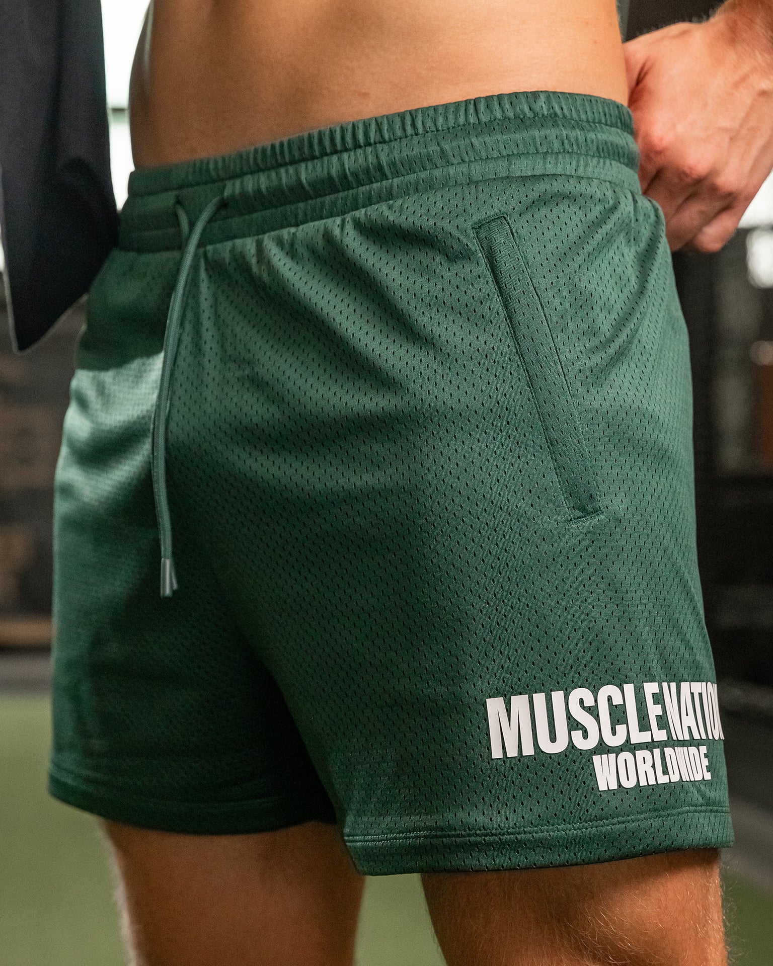 Worldwide Lay Up 3.5" Shorts - Forest Green-Shorts-S-062404FRSGRN-S-MNAPPRL31765-1-Muscle Nation