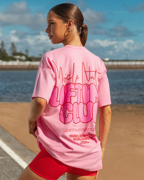 Lifting Club Oversized Tee - Hollywood Pink