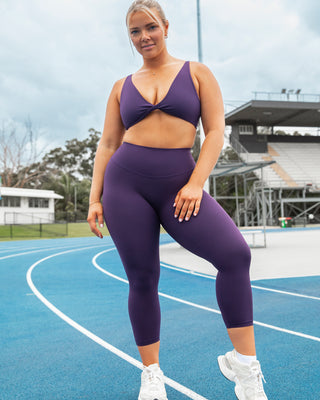 Ultra Aura 7/8 Leggings - Dark Purple-Leggings-XXS-1124112DRKPUR-XXS-MNAPPRL34360-1-Muscle Nation