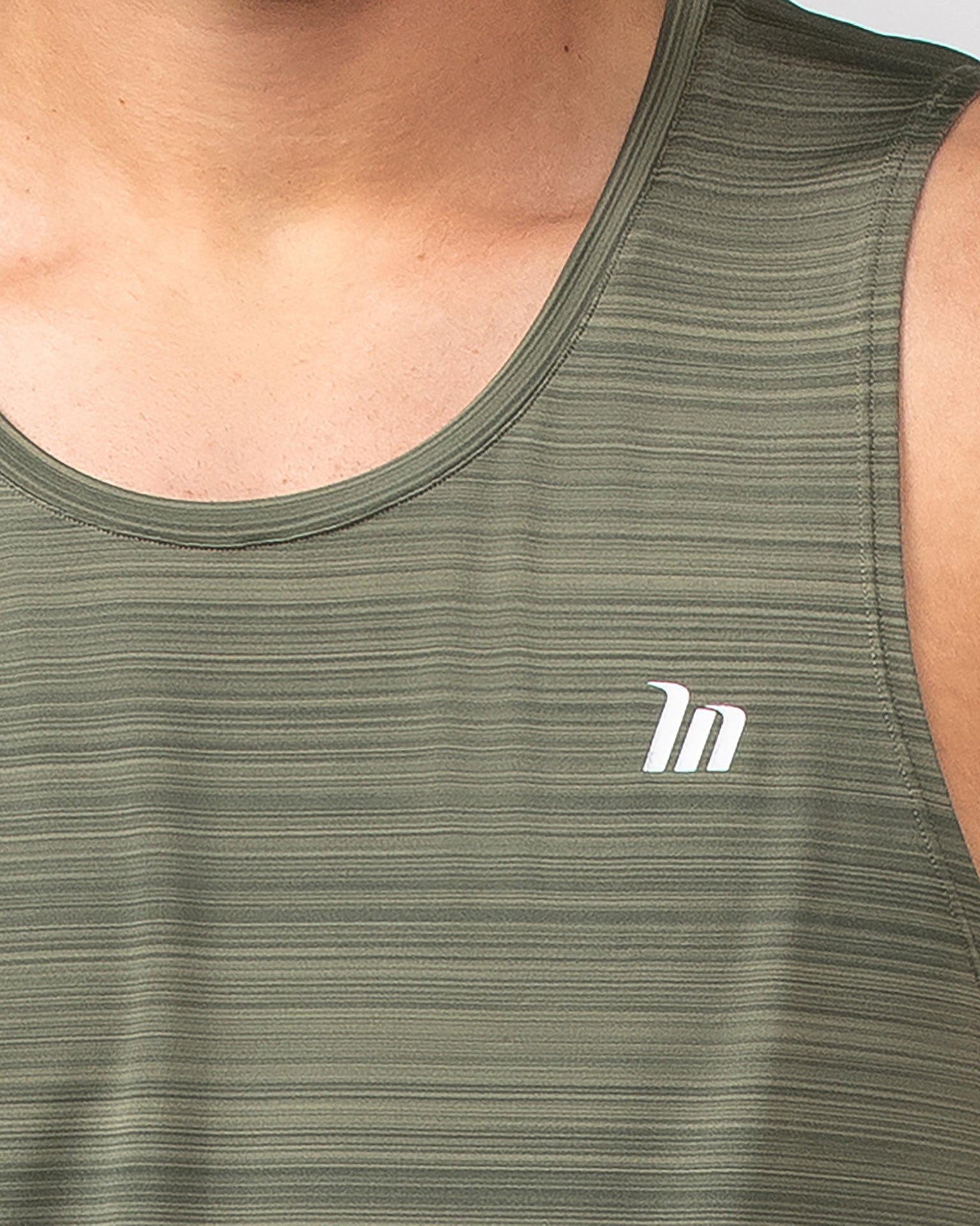 MN Active Running Tank - Dark Khaki-Tops-S-082438DKHAKI-S-MNAPPRL32586-2-Muscle Nation