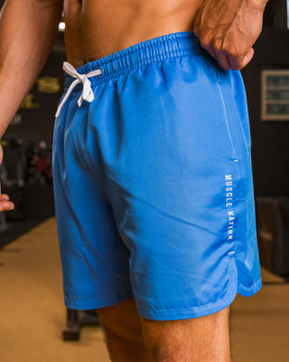 Standard Shorts - Azure Blue-Shorts-S-112437AZRBLU-S-MNAPPRL35438-1-Muscle Nation