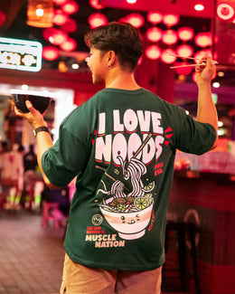 MN x Lee Lem Noods Oversized Tee - Sporting Green