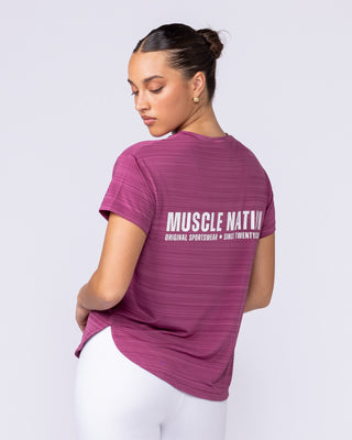 Ignite Training Tee - Raspberry Quartz-T-Shirts-XXS-1125131RSPQ-XXS-MNAPPRL45156-2-Muscle Nation