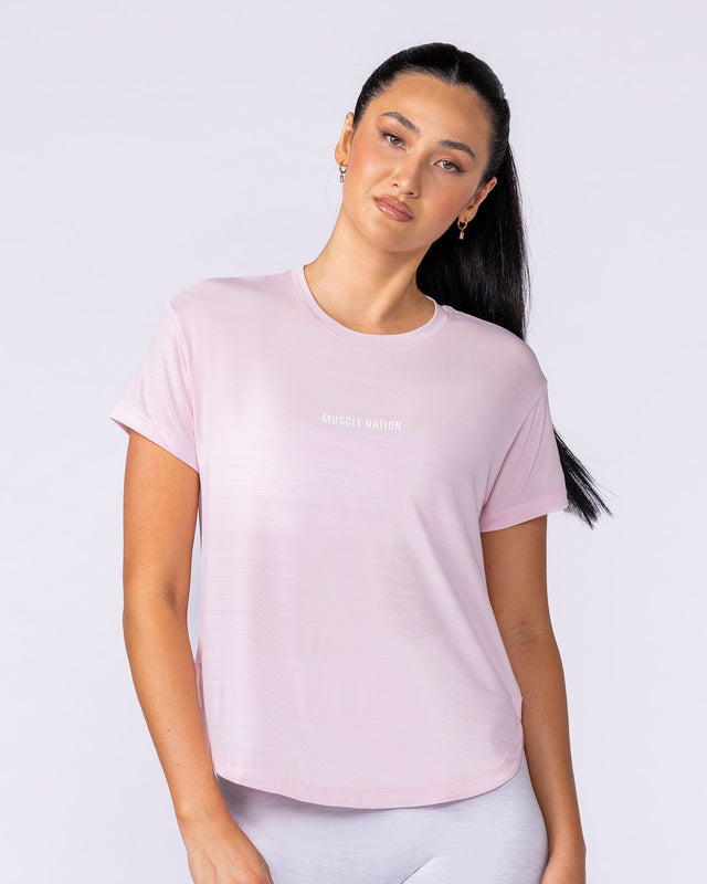 Ignite Training Tee - Soft Pink – Muscle Nation